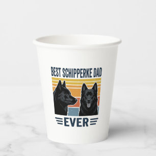 Gobelets En Papier Meilleur Papa Schipperke Jamais Design Vectoriel R