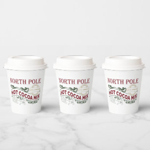 Gobelets En Papier mélange de cacao chaud festif du Pôle Nord