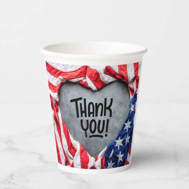 Gobelets En Papier Merci pour votre service ! (Recto)