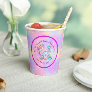 Gobelets En Papier Mermaid 4e anniversaire Modifier Modifier Modifier