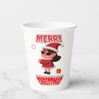 GOBELETS EN PAPIER MERRY CHRISTAMAS