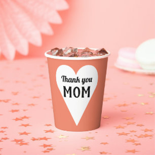 Gobelets En Papier Message de maman Merci