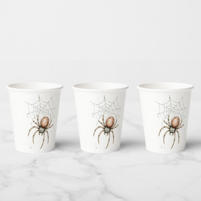 Gobelets En Papier Mete Halloween Spider & Web (Multi)