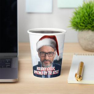 Gobelets En Papier Mets un chapeau de Père Noël   Amusant Office Fête