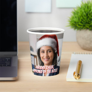 Gobelets En Papier Mets un chapeau de Père Noël Amusant Office Fête
