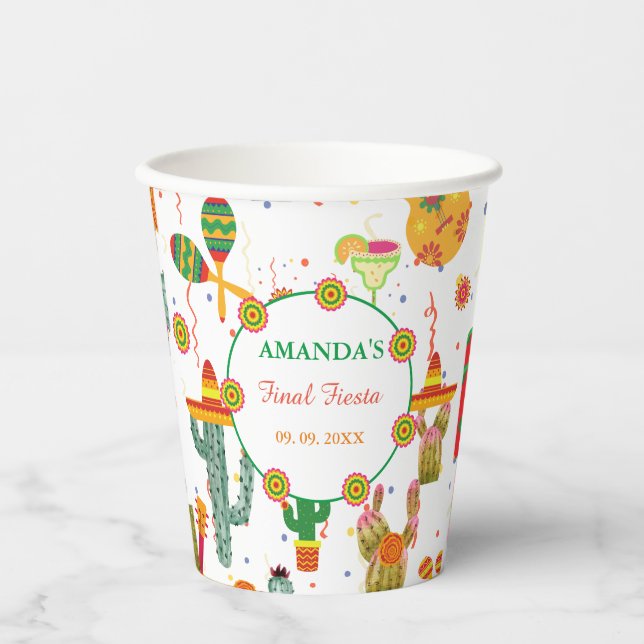 Gobelets En Papier Mexique Taco Bout Amour Fête des mariées Fête Favo (Recto)