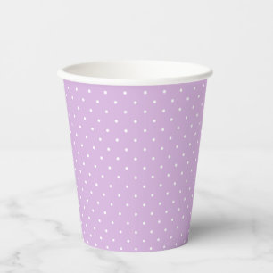 Gobelets En Papier Micro pois blanc - Lilas doux