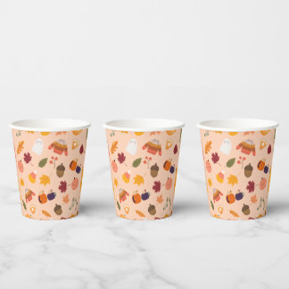 Gobelets En Papier Mignon Automne
