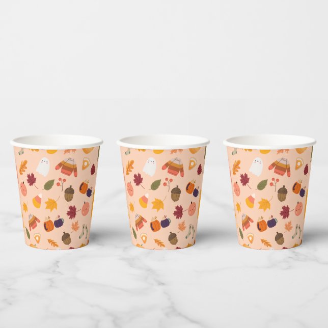 Gobelets En Papier Mignon Automne (Multi)