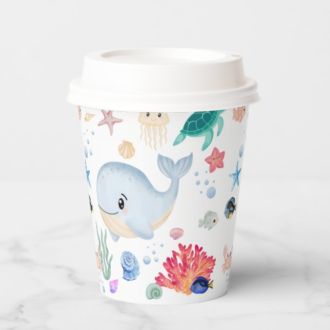 Gobelets En Papier Mignon sous l'eau (Recto)