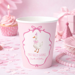 Gobelets En Papier Mignonne One Silly Goose Rose Bow Premier annivers