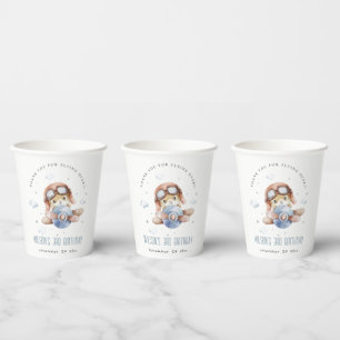 Gobelets En Papier Mignonne rouille Marine Avion Teddy Nuage Étoiles