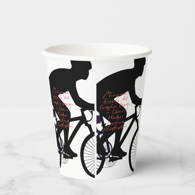 Gobelets En Papier Minimal Bicycle Art (Recto)