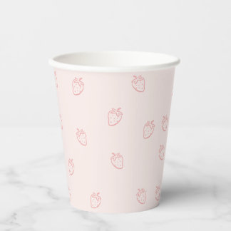 Gobelets En Papier Minimalisme aux fraises