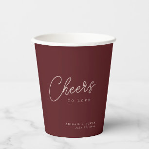 Gobelets En Papier Minimaliste Verre de vin profond À la santé de l'a
