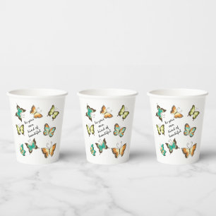 Gobelets En Papier Mint Soyez Vos Propres Beaux Papillons