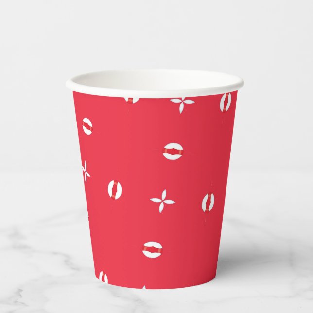 Gobelets En Papier Modèle de charme des fêtes de Noël 09 -  (Recto)