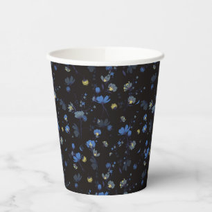 Gobelets En Papier Modèle floral soufflé par l'éolien