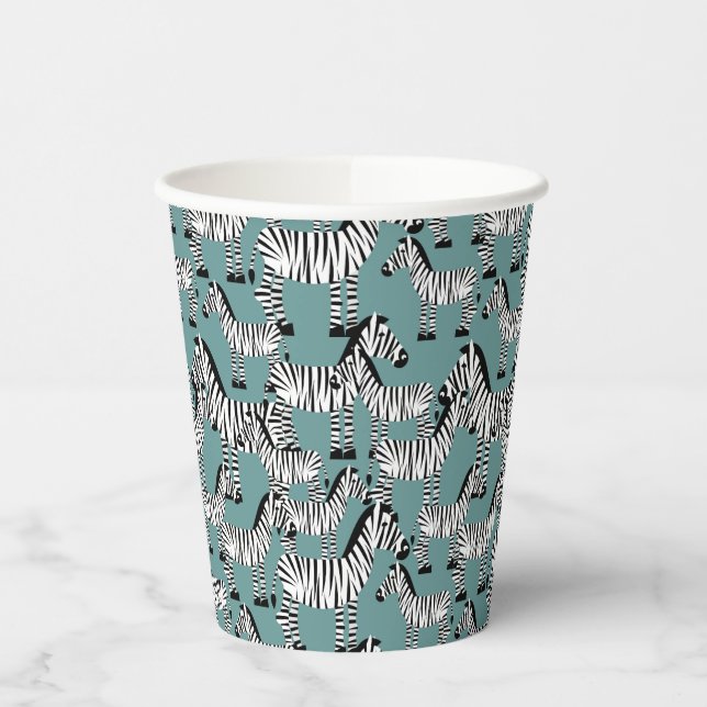 Gobelets En Papier Modèle Zebra (Gauche)
