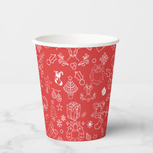 Gobelets En Papier moderne Sparkle and Cheval : fête de Noël
