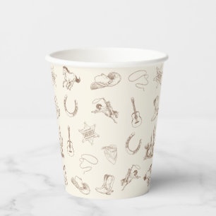 Gobelets En Papier Mon premier Rodéo Coupe de fête d'anniversaire
