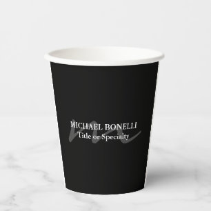 Gobelets En Papier Monogramme moderne tendance initial professionnel 