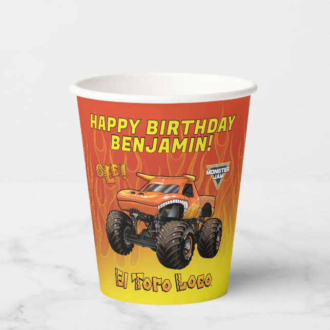 Gobelets En Papier Monster Jam - Anniversaire El Toro Loco (Recto)