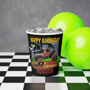 Gobelets En Papier Monster Jam - Anniversaire Zombie