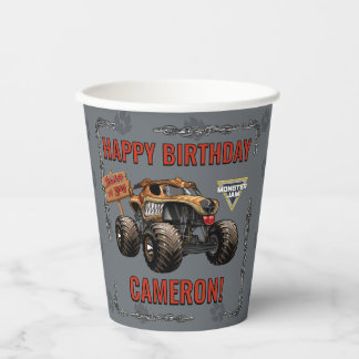Gobelets En Papier Monster Jam - Monster Mutt Anniversaire