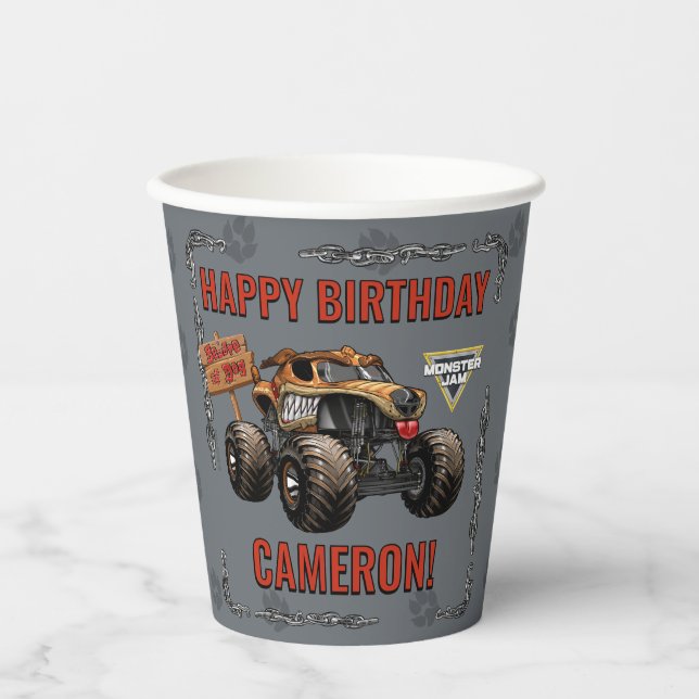 Gobelets En Papier Monster Jam - Monster Mutt Anniversaire (Recto)