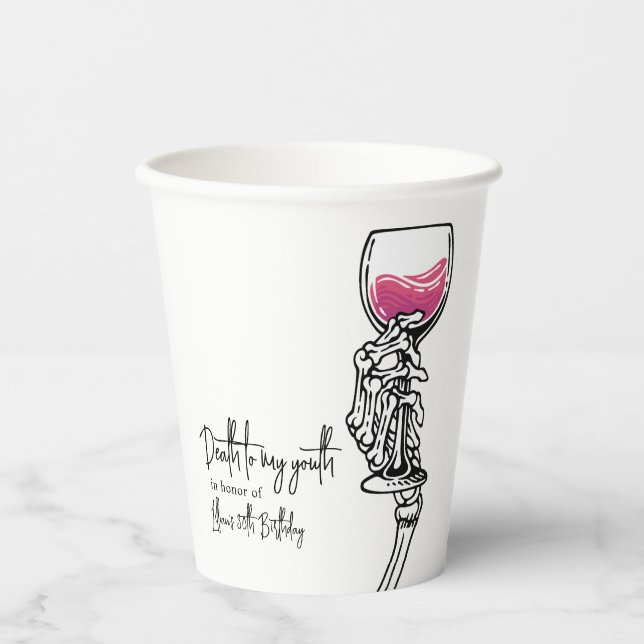 Gobelets En Papier Mort à ma jeunesse (Recto)