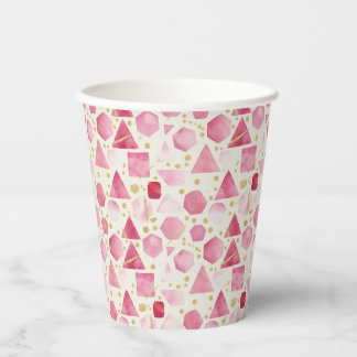 Gobelets En Papier Mosaïque de prisme de quartz rose