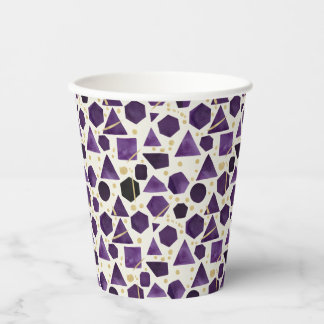 Gobelets En Papier Mosaïque Prisme d'Améthyste