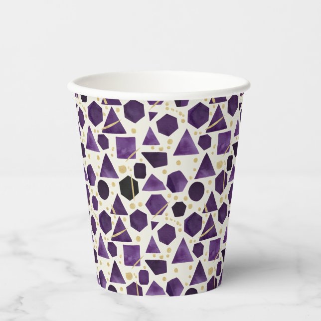 Gobelets En Papier Mosaïque Prisme d'Améthyste (Recto)