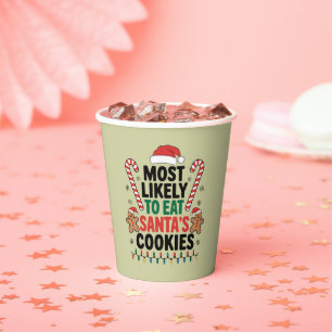 Gobelets En Papier Most Likely To Eat Santas