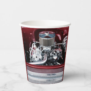 Gobelets En Papier Moteur de voiture classique