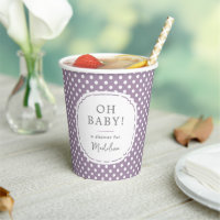 Motif à points Polka blanc Oh Baby shower Dusty Li