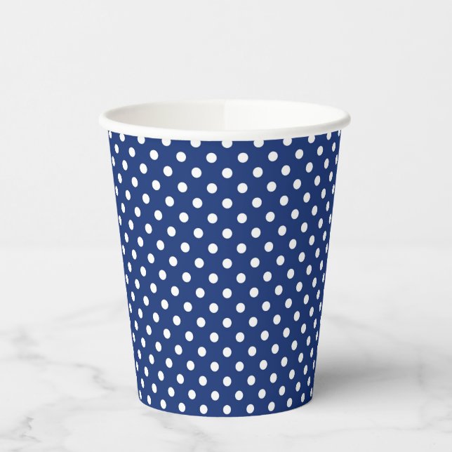 Gobelets En Papier Motif avec pois blanc (Gauche)