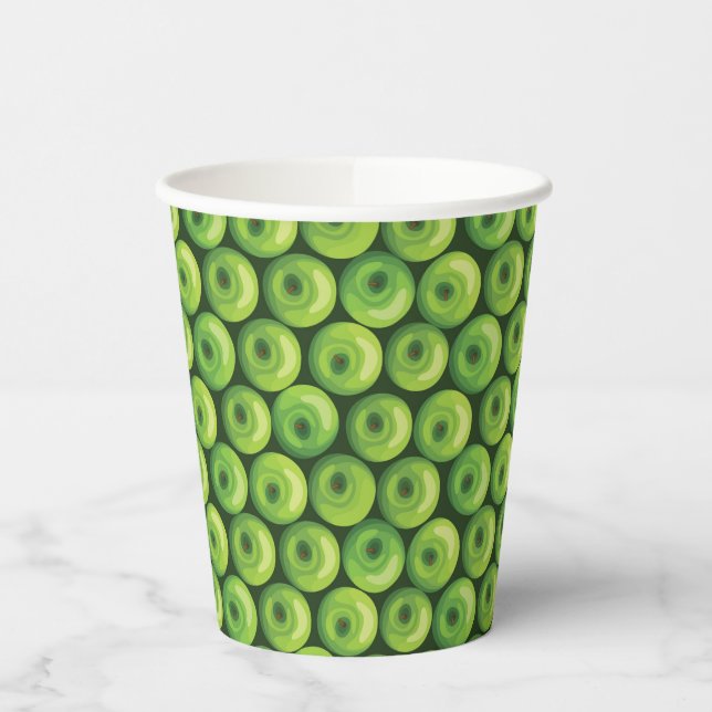 Gobelets En Papier Motif avec pommes vertes (Gauche)