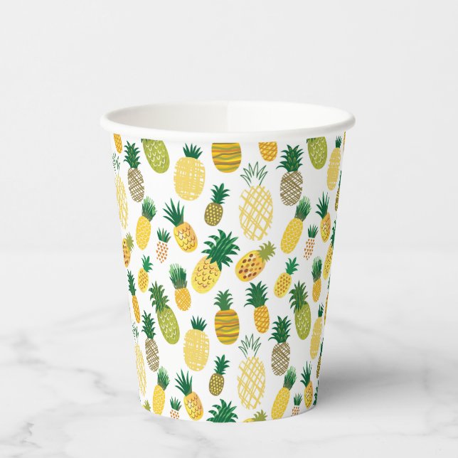 Gobelets En Papier Motif branché à l'ananas (Gauche)