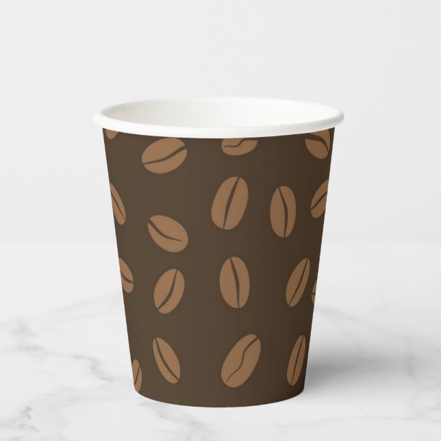 Gobelets En Papier Motif café (Recto)