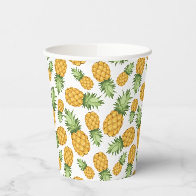 Gobelets En Papier Motif Cartoon Ananas (Gauche)