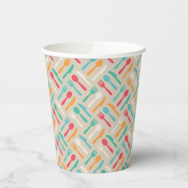 Gobelets En Papier Motif cuisine 3 (Gauche)