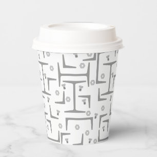 Gobelets En Papier Motif d'acier structurel