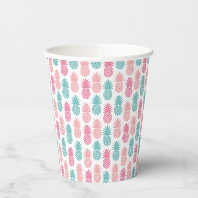 Gobelets En Papier Motif d'ananas vintage (Gauche)