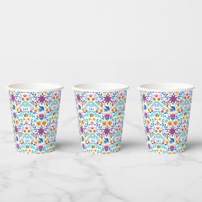 Gobelets En Papier Motif d'art populaire mexicain (Multi)