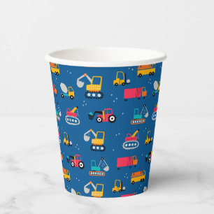Gobelets En Papier Motif de déplacement de construction mûre
