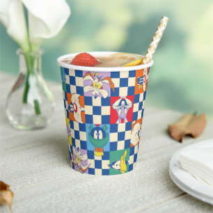 Gobelets En Papier Motif de jeton couleur LOONEY TUNES™ Checker