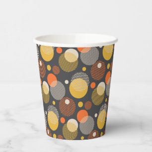 Gobelets En Papier Motif de la bande de points Polka
