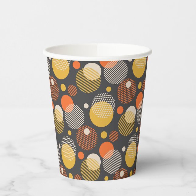 Gobelets En Papier Motif de la bande de points Polka (Gauche)